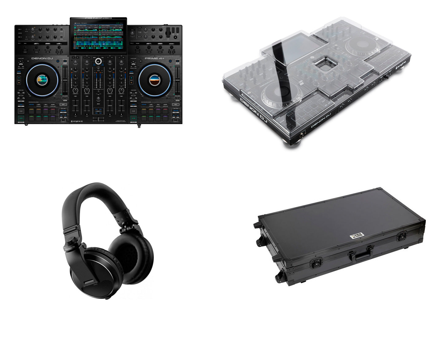 Denon DJ -Pack- Prime 4+ + Tapa + Maleta y Auriculares 1