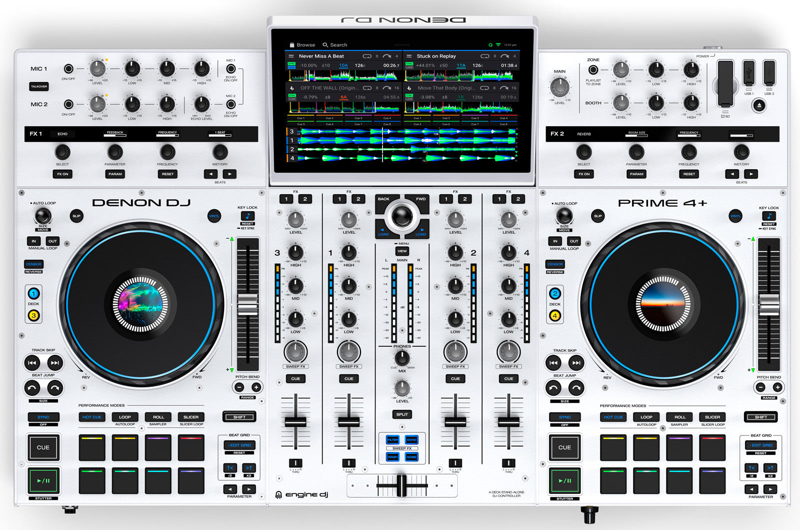 Denon DJ Prime 4+ WH Sistema DJ Blanco 18