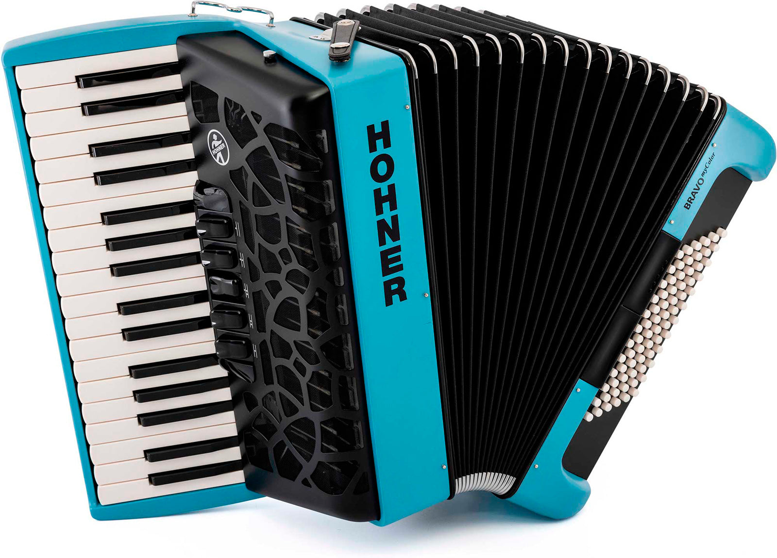 Hohner Bravo Mycolor III 72 Sky Acordeón de Piano Cromático 1