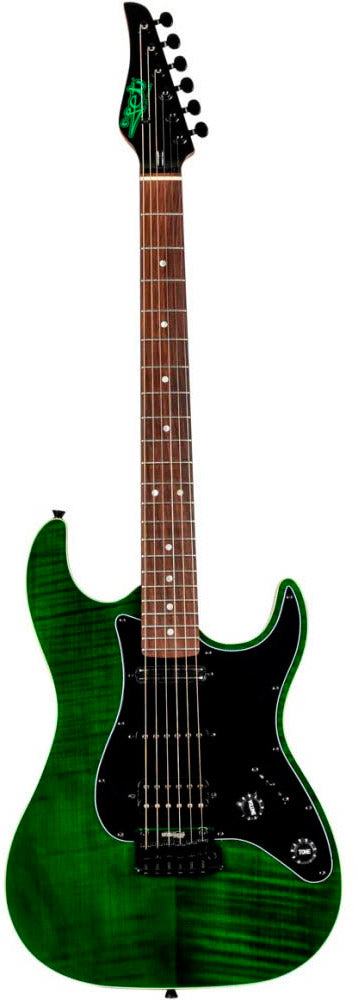 Jet Guitars JS450 TGR RW Guitarra Eléctrica Transparent Green 1
