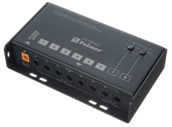 Palmer PWT08 MKII Fuente de Alimentación Universal 9V 8 Salidas 4