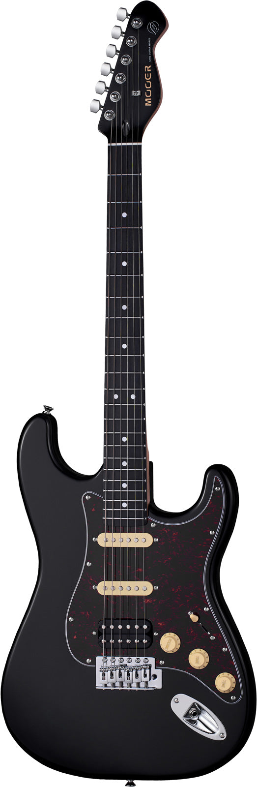 Mooer MSC10 Pro BLKT Guitarra Eléctrica Negra con Golpeador Tortoise 1