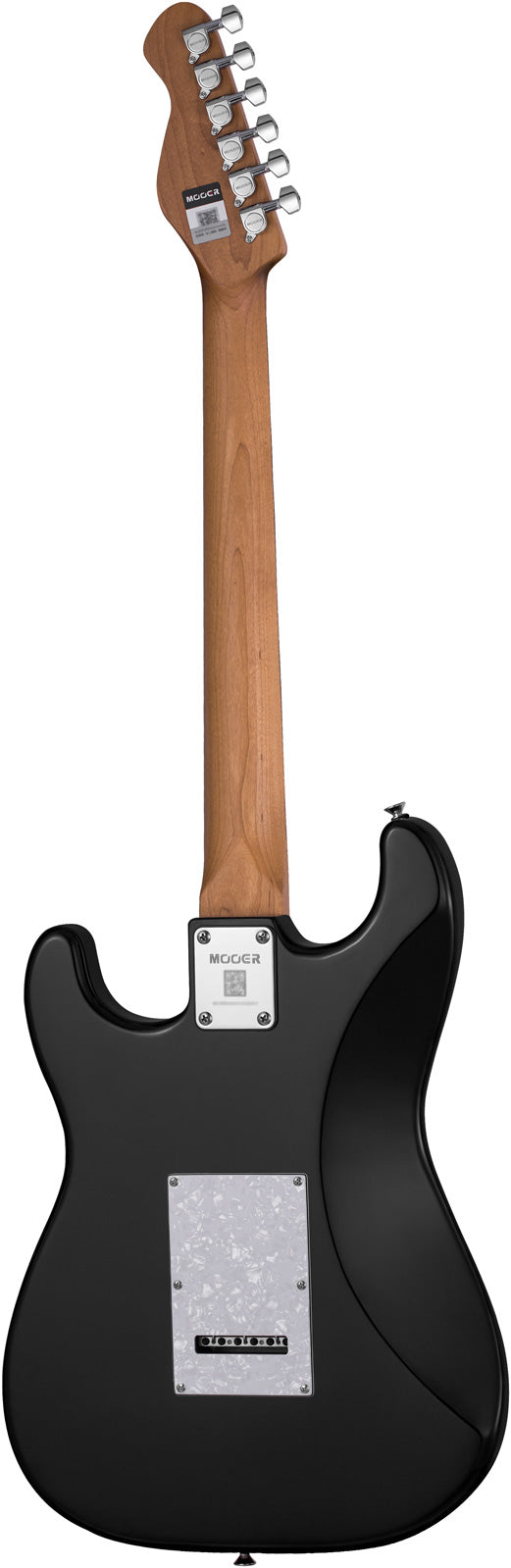 Mooer MSC10 Pro BLKW Guitarra Eléctrica Negra con Golpeador Perlado 2