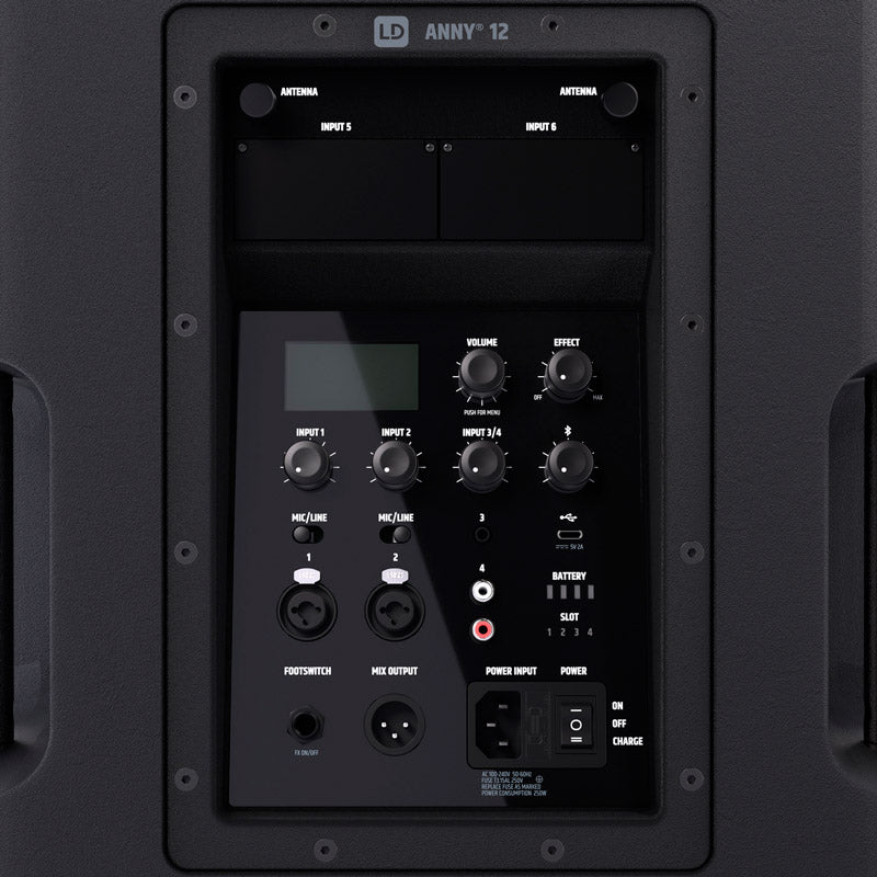 LD Systems ANNY12 Altavoz PA Bluetooth con Mezclador y Batería 3