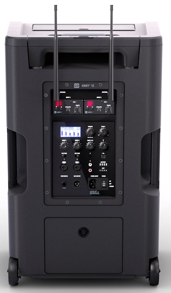 LD Systems ANNY12 BPH2 B5 Altavoz PA Bluetooth con Dos Micrófonos de Diadema 3