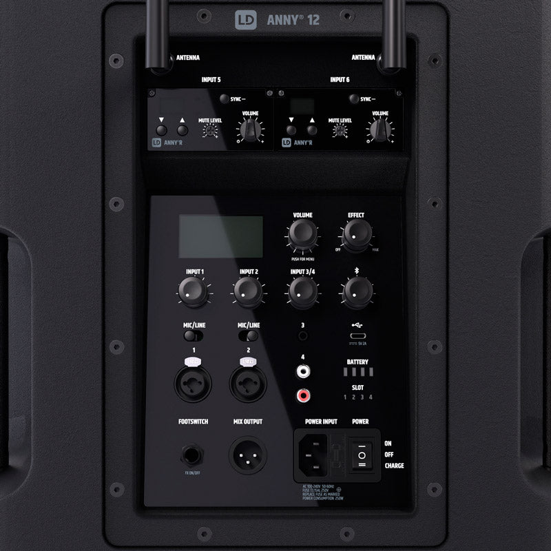 LD Systems ANNY12 BPH2 B5 Altavoz PA Bluetooth con Dos Micrófonos de Diadema 4
