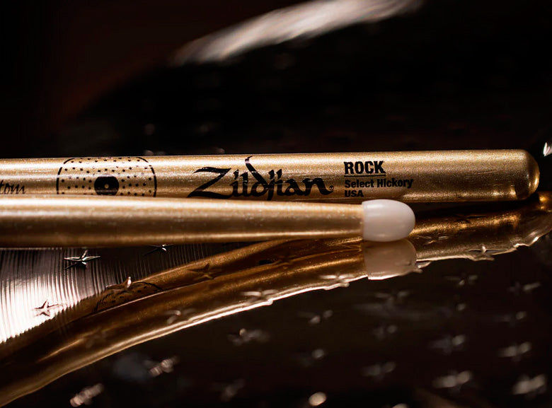 Zildjian ZRKCGNZC Z Custom Rock Nylon Par Baquetas Batería Gold Chroma 4