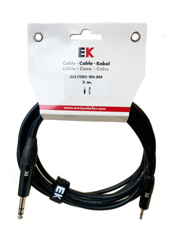 Auvisa PMJ0013 Cable Jack Estéreo a Minijack Estéreo 3 metros 1