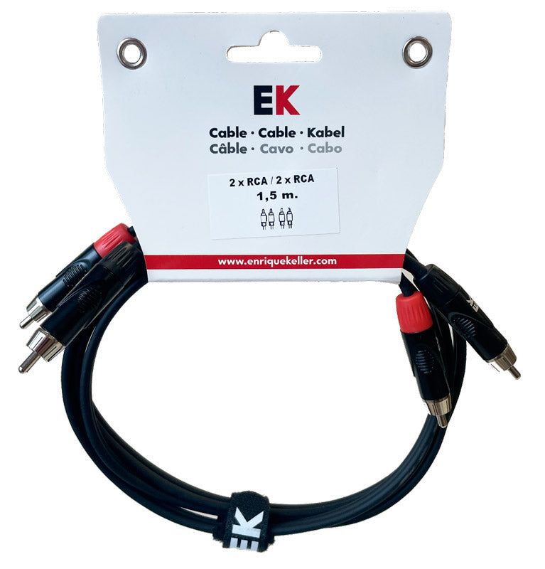 Auvisa PPD00215 Cable 2 x RCA a 2 x RCA 1.5 metros 1