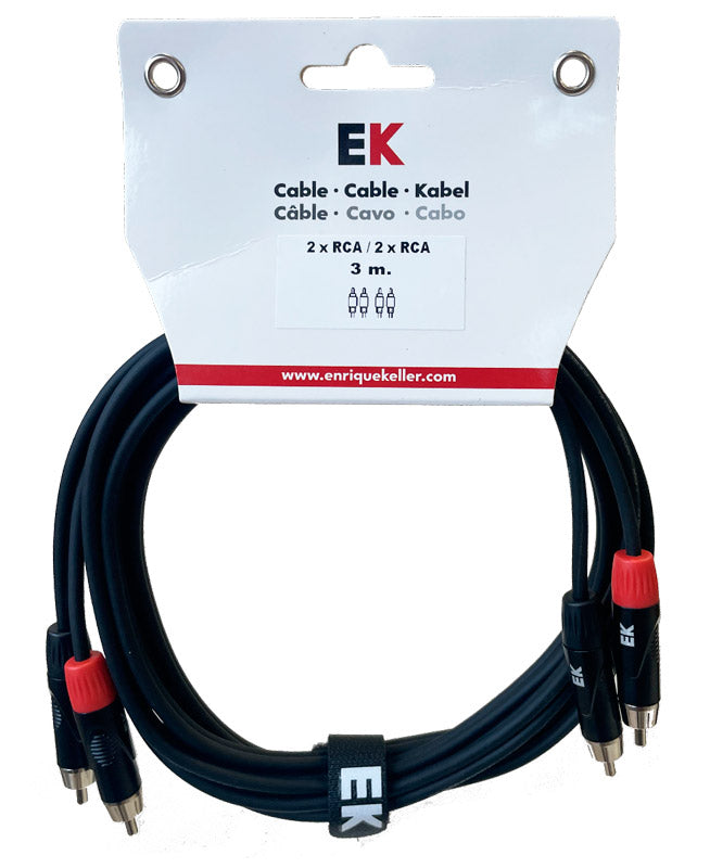 Auvisa PPD0023 Cable 2 x RCA a 2 x RCA 3 metros 1