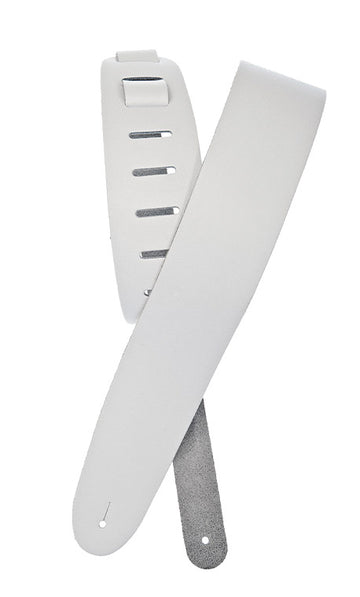 Daddario 25BL02 Correa Guitarra Cuero Blanca 1