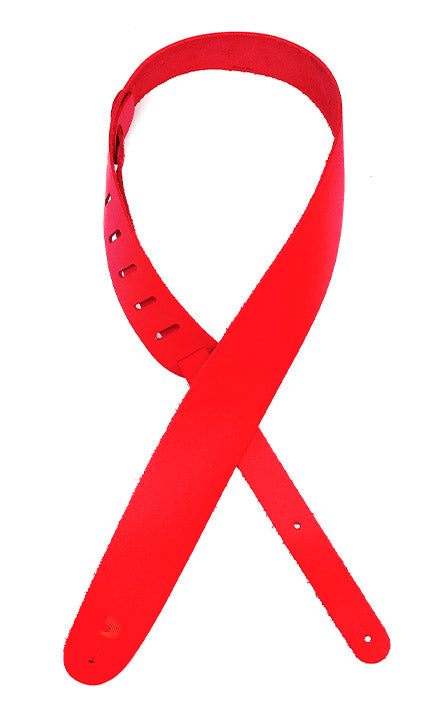 Daddario 25BL03 Correa Guitarra Cuero Roja 1