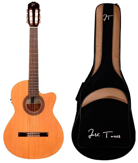 Jose Torres JTC10CE + JTB10 Guitarra Española Electrificada con Funda 1