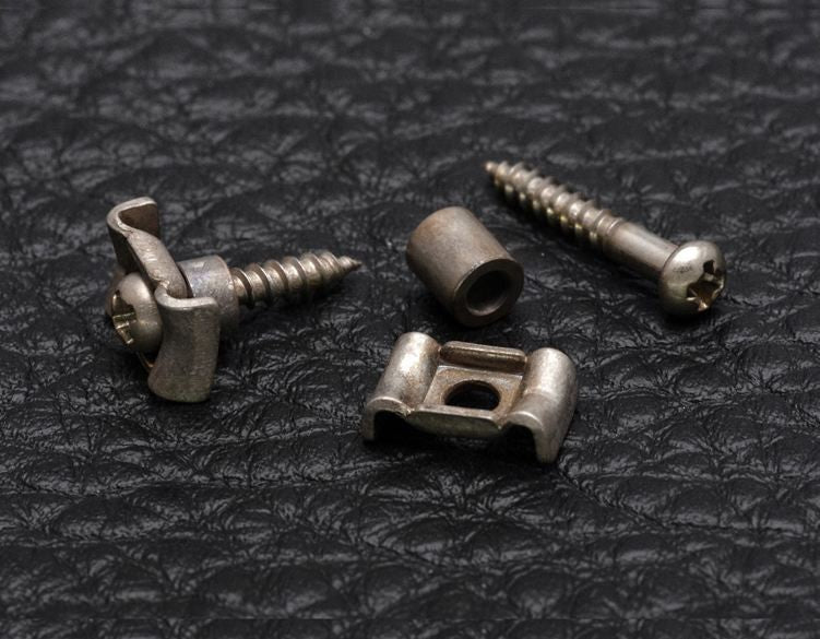 All Parts AP0723007 Two Aged Nickel String Guides with Metal Spacers and Screws 1