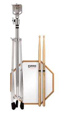 Evans EVSP-RF10G-AT Attacktile Scholastic Pad de Prácticas 10 Pilgadas con Soporte y Baquetas 2