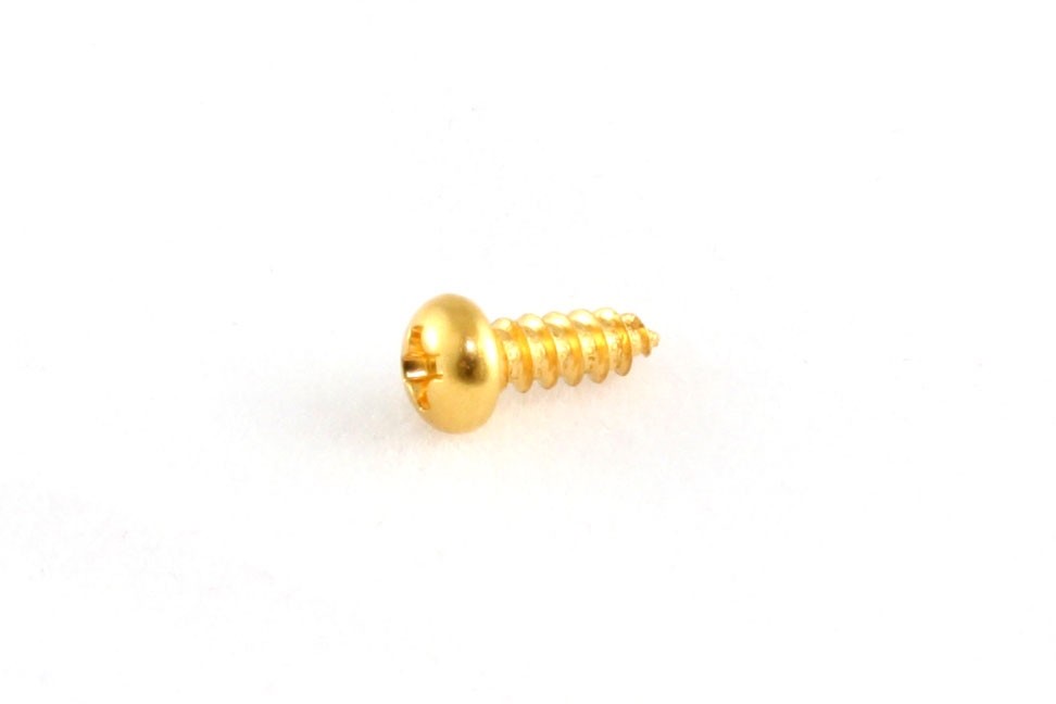 All Parts GS3206002 Truss Rod Cover Screws (8 Pieces) Phillips Head Gold 2 X 3/8 1