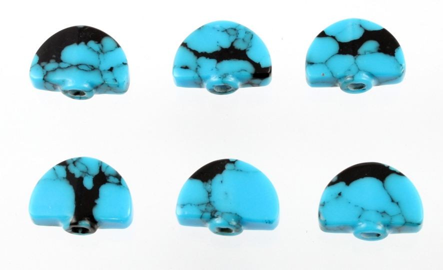 All Parts TK7724077 Reconstituted Turquoise Stone Large Button Set (6 Pieces) for Grover 1