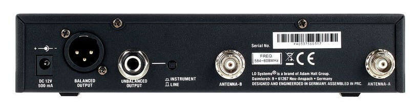 LD Systems U505 BPG Sistema Inalámbrico Instrumento con Petaca y Cable 5