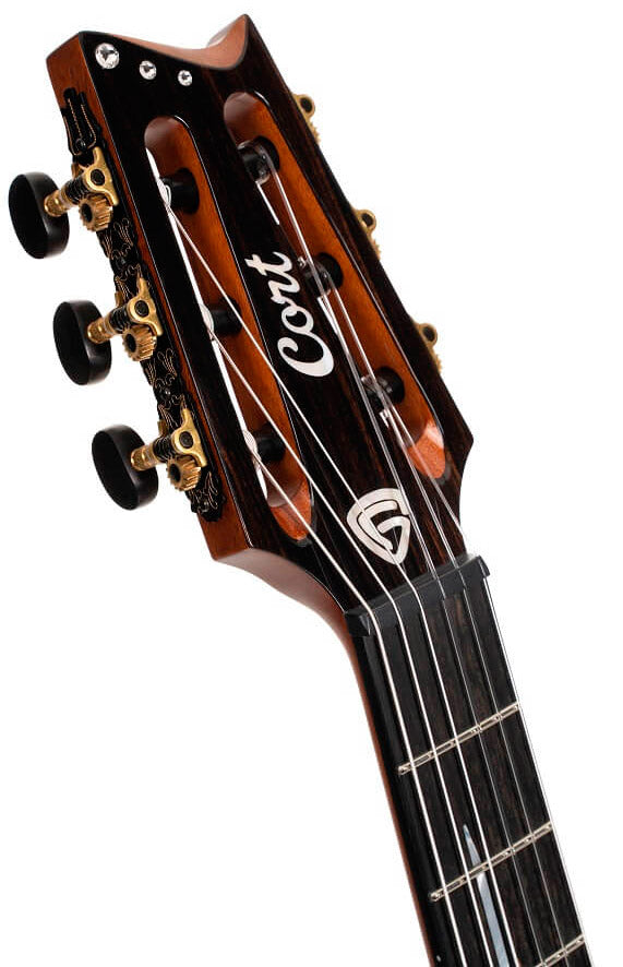 Cort Frank Gambale Luxe II Nylon BKB Guitarra Acústica Concierto con Cuerdas de Nylon 10