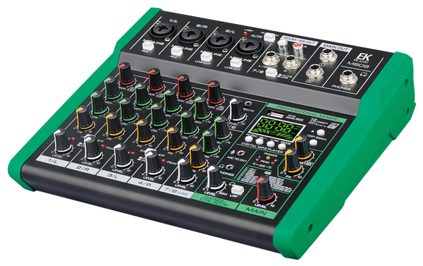 EK Audio MB08 Mesa de Mezclas 8 Canales con Efectos