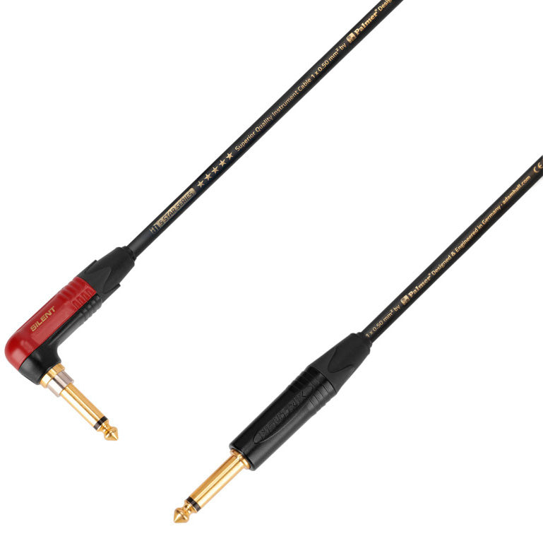 Adam Hall K5IPR0900 Silent Cable Instrumento Neutrik 6.3 mm Jack a Jack Acodado 9 Metros 1