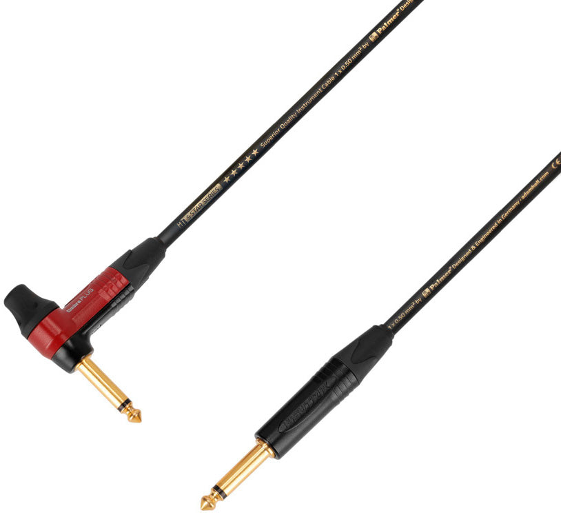 Adam Hall K5IPR0600 Timbre Cable Instrumento Neutrik 6.3 mm Jack a Jack Acodado 6 Metros 1