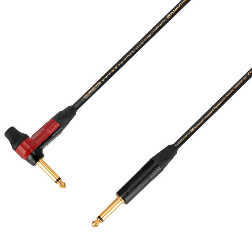 Adam Hall K5IPR0900 Timbre Cable Instrumento Neutrik 6.3 mm Jack a Jack Acodado 9 Metros 1