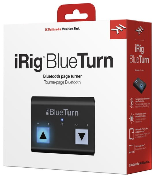 IK Multimedia iRIG Blue Turn Pedal para Cambiar Página Bluetooth 10