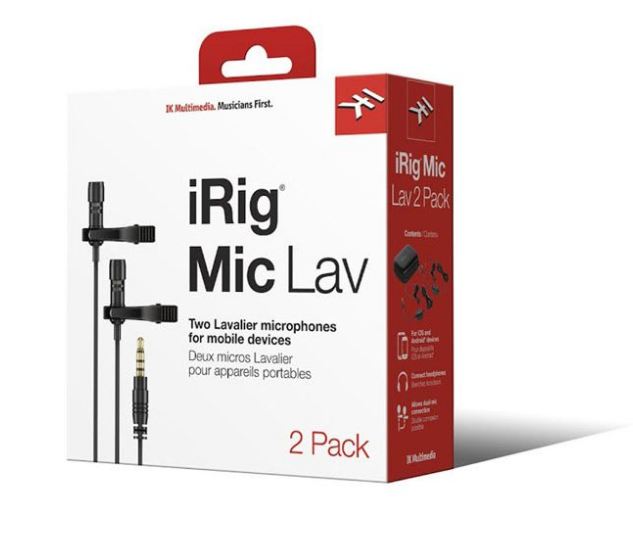 IK Multimedia iRIG Mic LAV 2P Set de 2 Micrófonos Lavalier iRIG Mic Lav 2