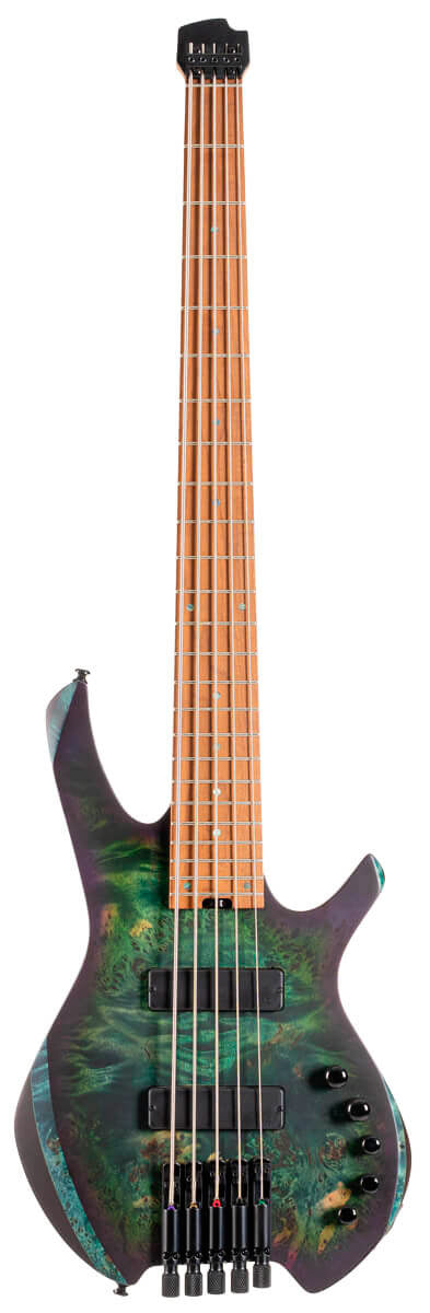 Cort Space 5 SDG Bajo Eléctrico 5 Cuerdas Headless Star Dust Green 1