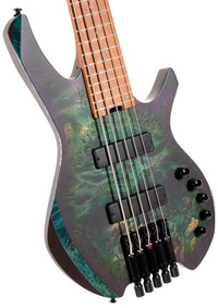 Cort Space 5 SDG Bajo Eléctrico 5 Cuerdas Headless Star Dust Green 3