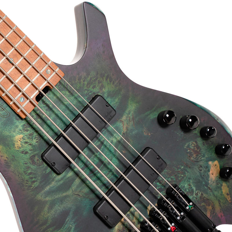 Cort Space 5 SDG Bajo Eléctrico 5 Cuerdas Headless Star Dust Green 4