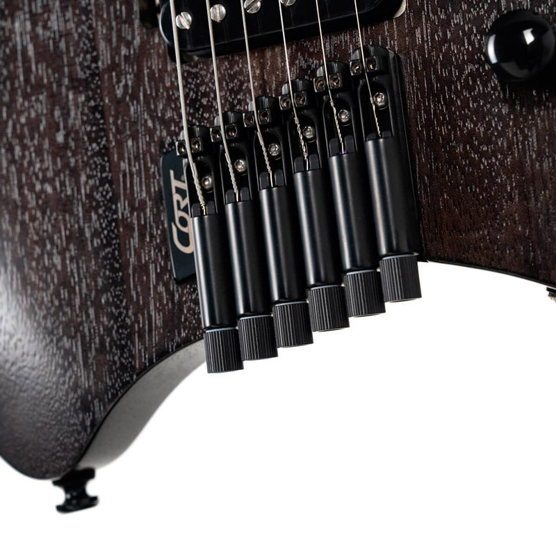 Cort Space G6SM SGTK Guitarra Eléctrica Headless Trans Black 5