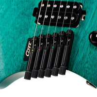 Cort Space G6SM SGTQ Guitarra Eléctrica Headless Turquoise 5