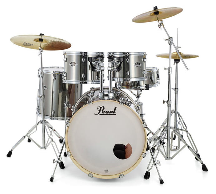 Pearl EXX725BR C21 Export EXX Batería Acústica con Herrajes y Platos Smokey Chrome 2