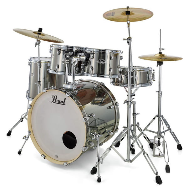 Pearl EXX725BR C21 Export EXX Batería Acústica con Herrajes y Platos Smokey Chrome 3