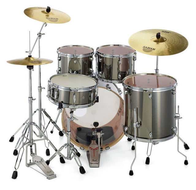 Pearl EXX725BR C21 Export EXX Batería Acústica con Herrajes y Platos Smokey Chrome 4