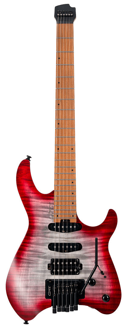 Cort Space G6TR SGLV Guitarra Eléctrica Headless Lava 1