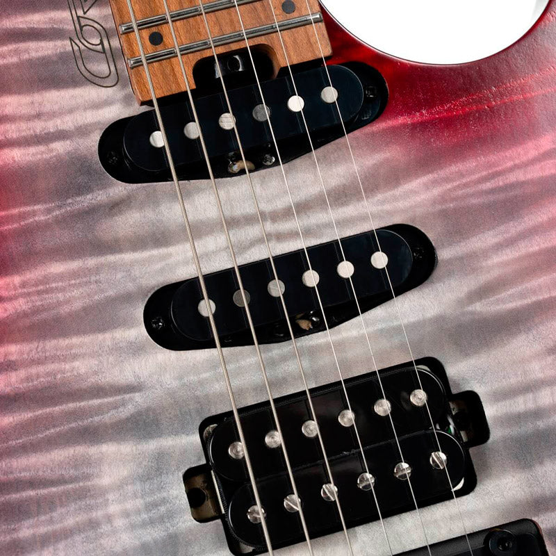 Cort Space G6TR SGLV Guitarra Eléctrica Headless Lava 7