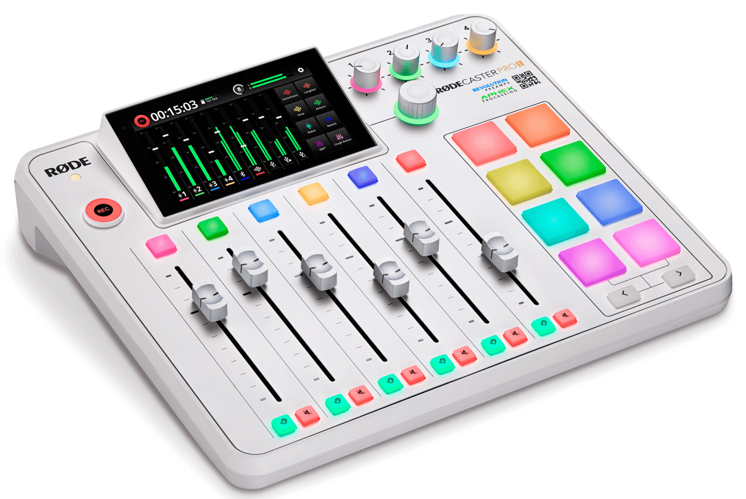 Rode Rodecaster Pro II W Estudio Producción Podcast Blanco 2