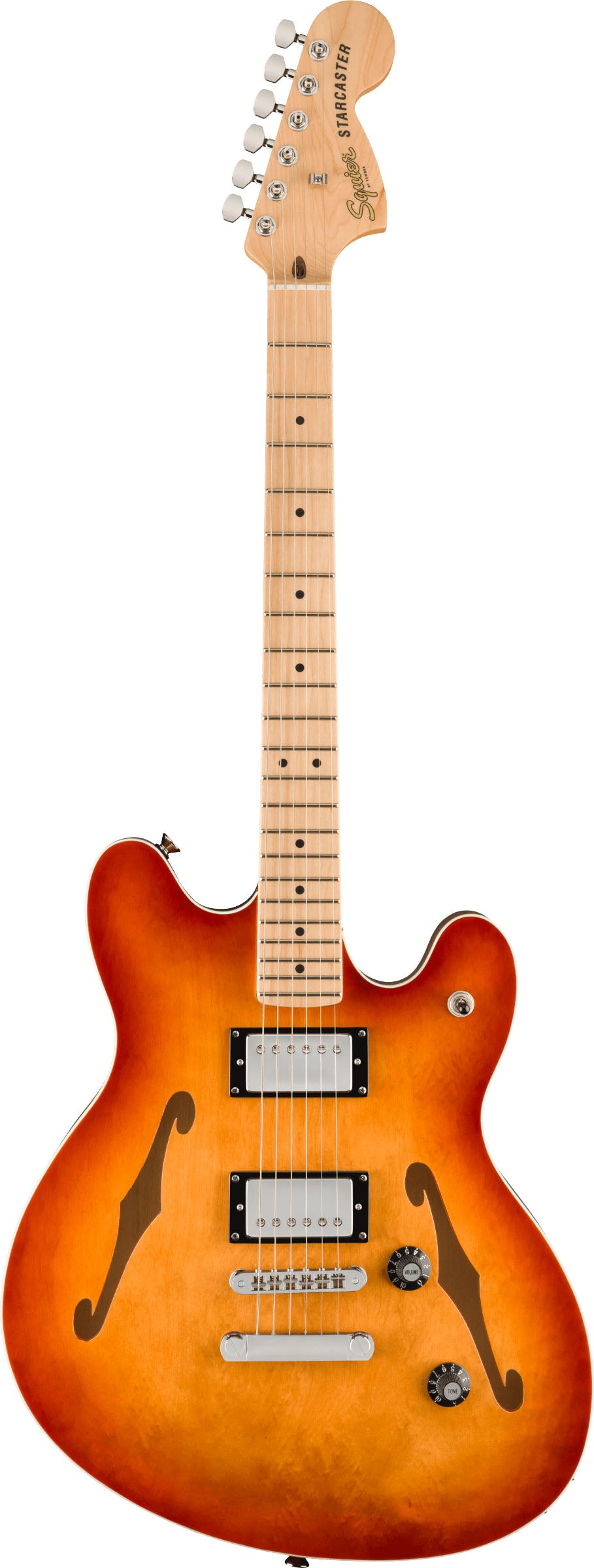 Squier Affinity Starcaster Deluxe MN Guitarra Eléctrica Sienna Sunburst 1