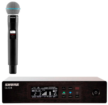 Shure -Pack- QLXD4E Receptor Inalámbrico + QLXD2 B58 H51 Transmisor de Mano 1