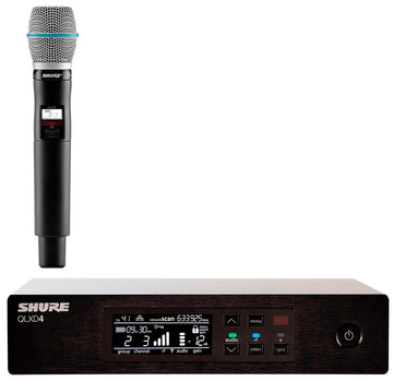 Shure -Pack- QLXD4E Receptor Inalámbrico + QLXD2 B87C H51 Transmisor de Mano 1