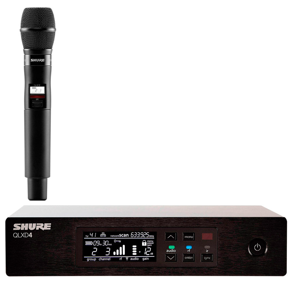 Shure -Pack- QLXD4E Receptor Inalámbrico + QLXD2 KSM9 H51 Transmisor de Mano 1