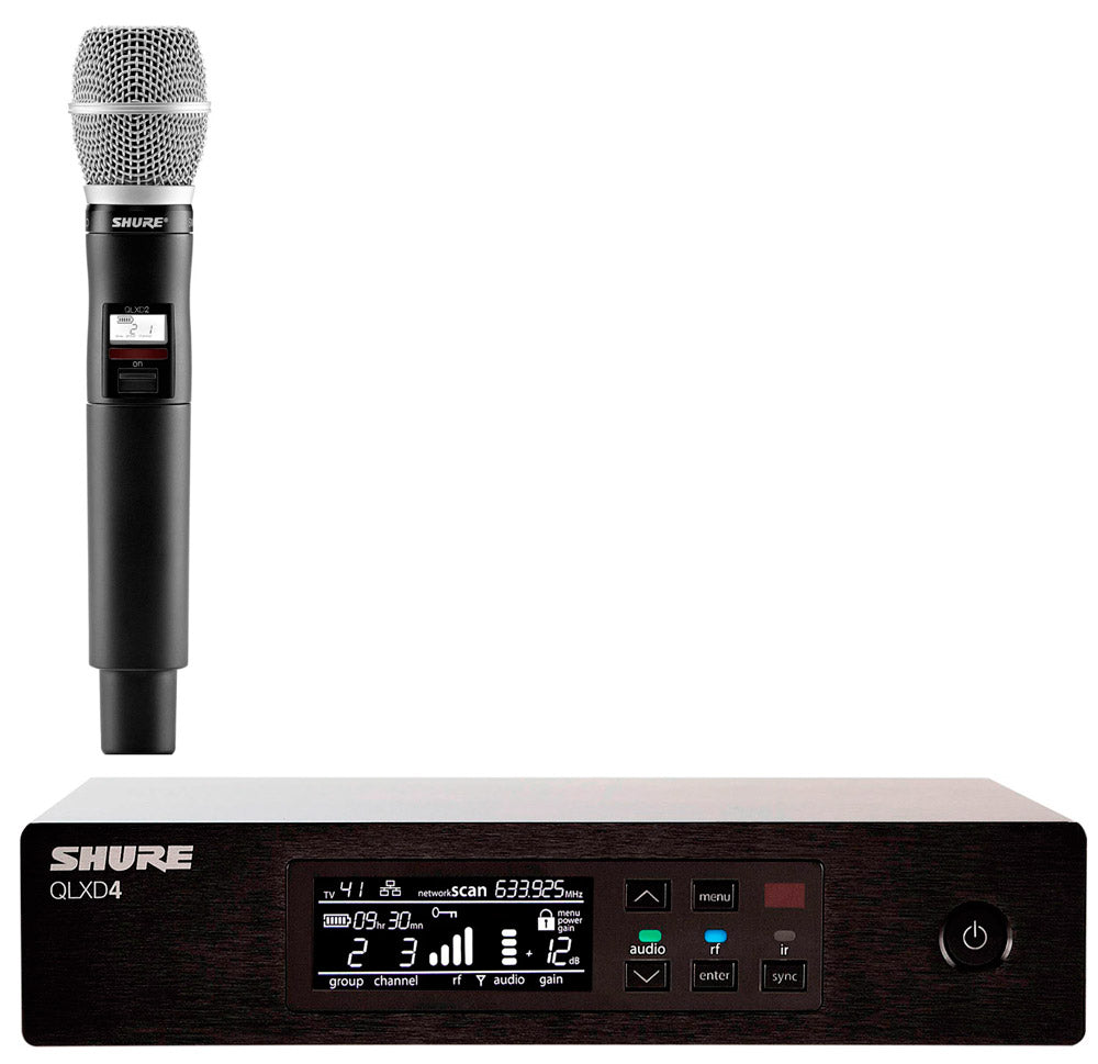 Shure -Pack- QLXD4E Receptor Inalámbrico + QLXD2 SM86 H51 Transmisor de Mano 1