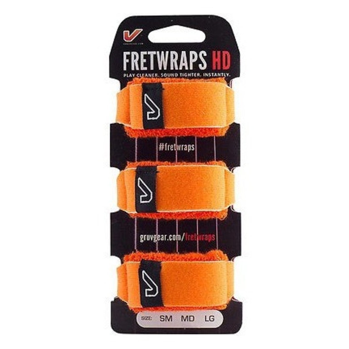 Gruv Gear FW-3PK-ORG-SM Pack 3 Fretwraps HD Flare Naranja Pequeños 3