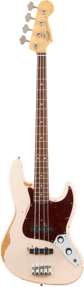 Fender Flea Artist Jazz Bass Road Worn RW Bajo Eléctrico Shell Pink 1