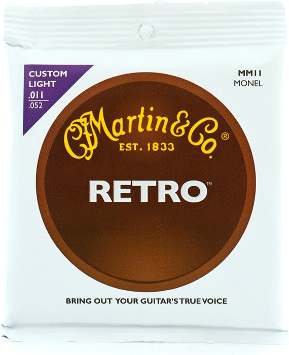 Martin MM11 Retro Monel Custom Light Juego Cuerdas Guitarra Acústica 011-052 1