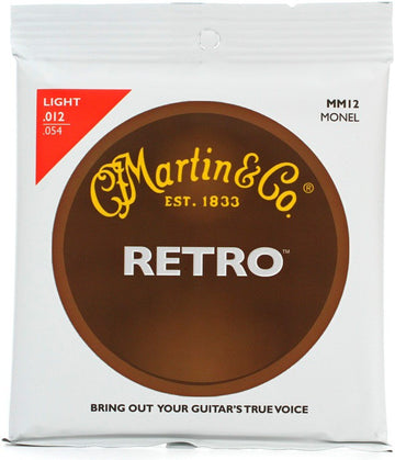 Martin MM12 Retro Monel Light Juego Cuerdas Guitarra Acústica 012-054 1