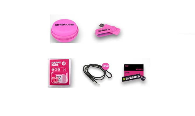 Sintetics Pack Happy Ears Rosa con USB con Música Tecno 1